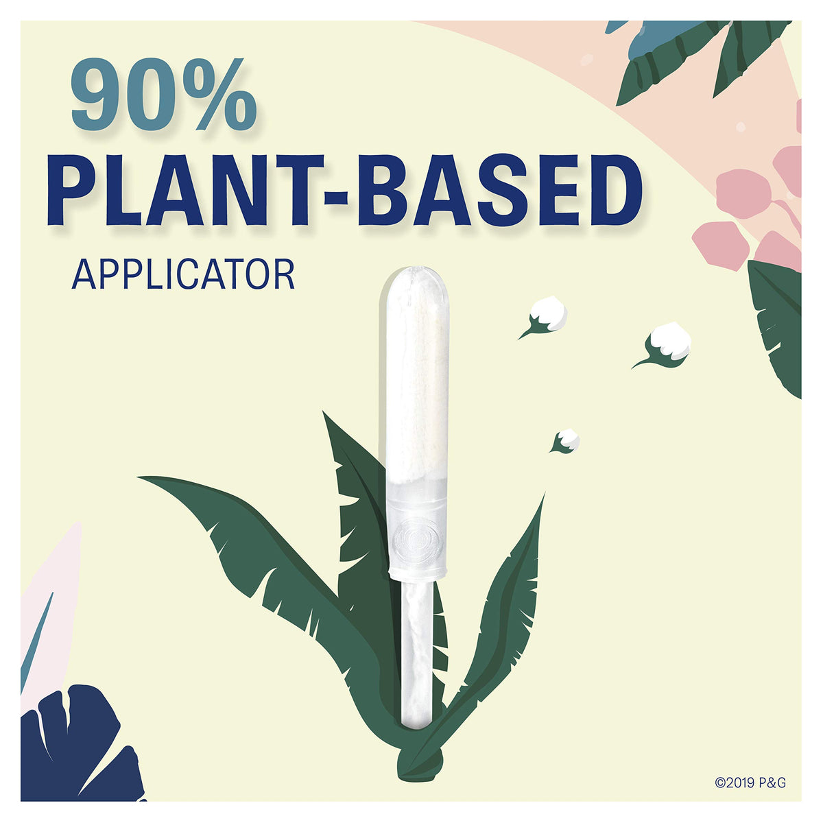 Tampax Pure 100% Organic Cotton Core Regular Absorbency Tampons - 16 ct