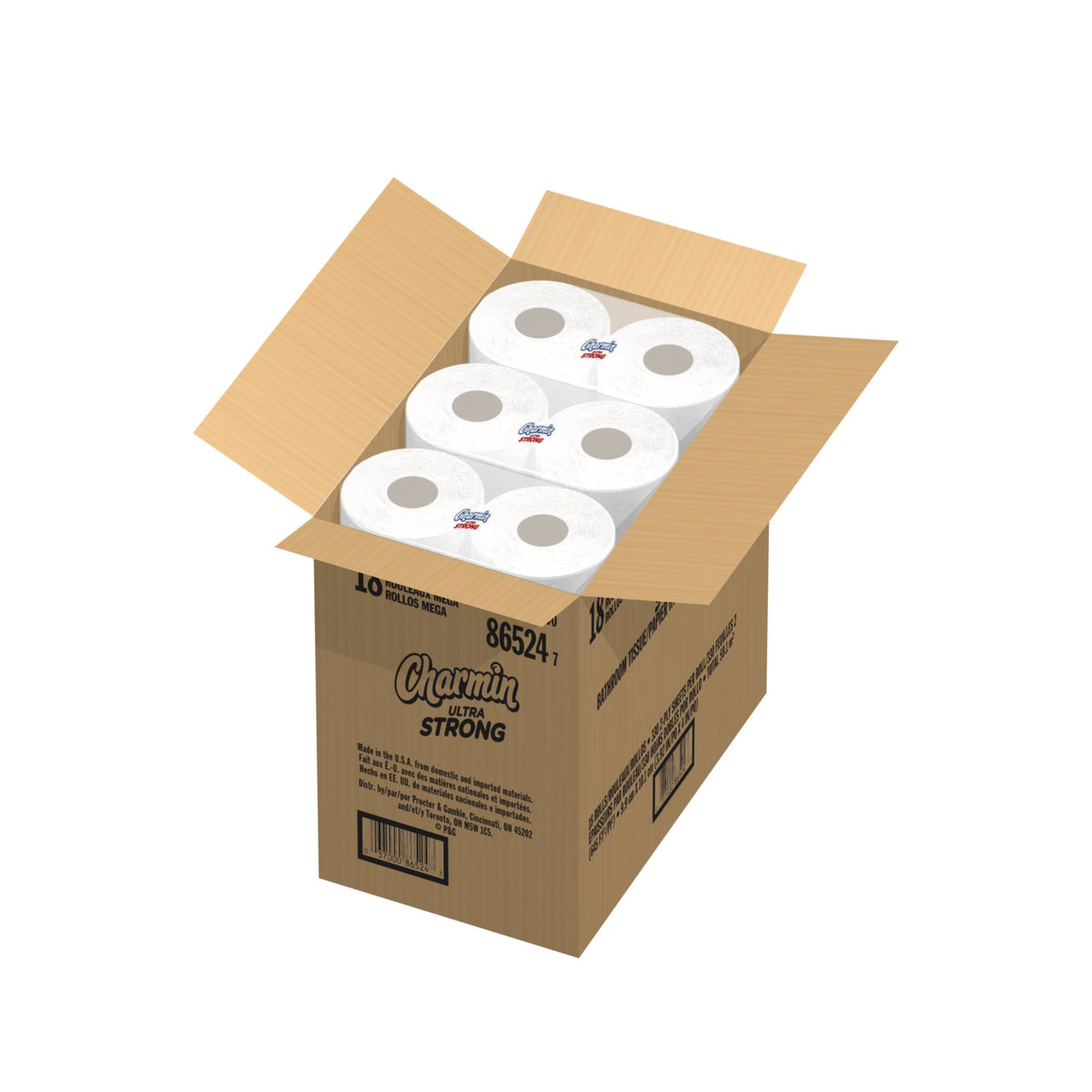 Charmin Ultra Strong Toilet Paper (3 Packs Of 6 Mega Rolls)
