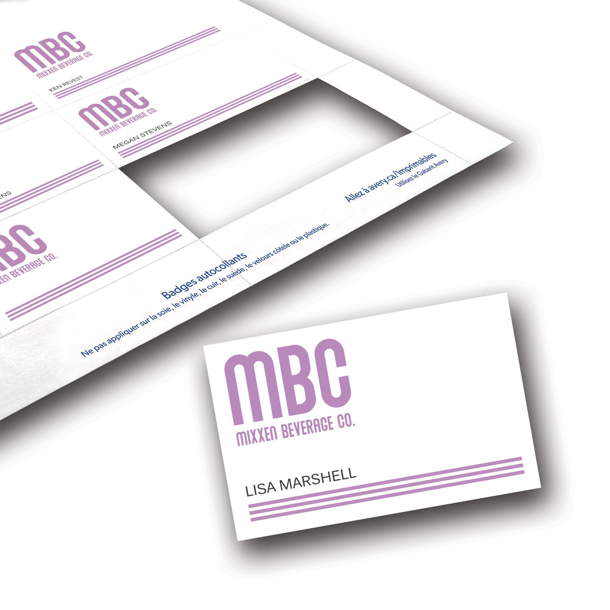 Avery Customizable Name Badge Inserts, 3" x 4", White, 300 Printable Name Tag Inserts (5392)