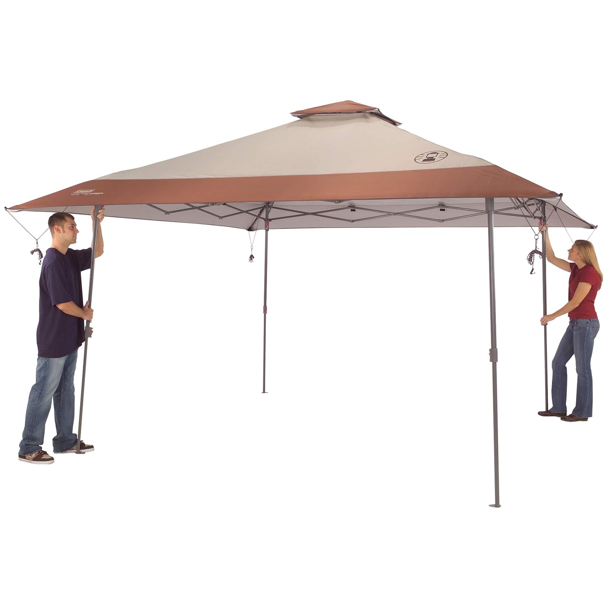 Coleman 13x13ft Instant Canopy Sun Shelter Portable Shade Tent Sets Up in 3 Minutes Vented Roof for Airflow Great for Campsite Backyard Tailgates Beach Festivals & More