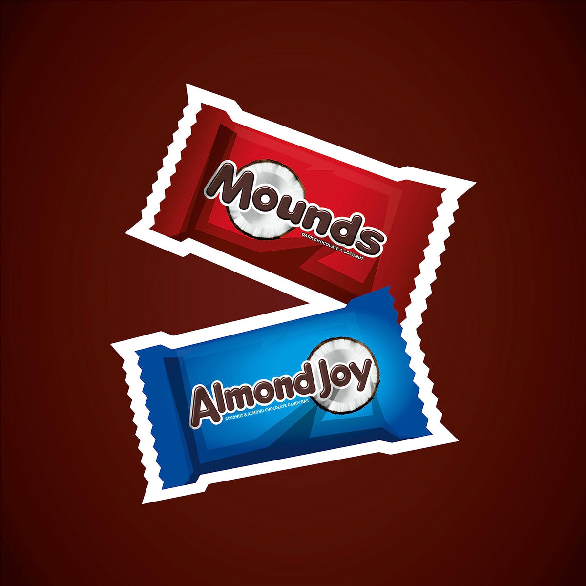 ALMOND JOY and MOUNDS Assorted Flavored Miniature, Candy Party Pack, 32.1 oz