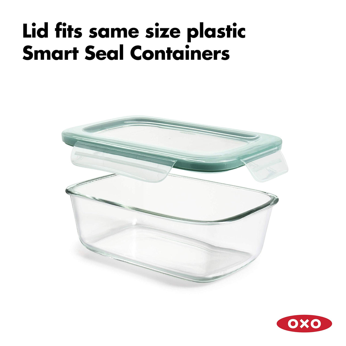 OXO Good Grips 8 Cup Smart Seal Glass Rectangle Container