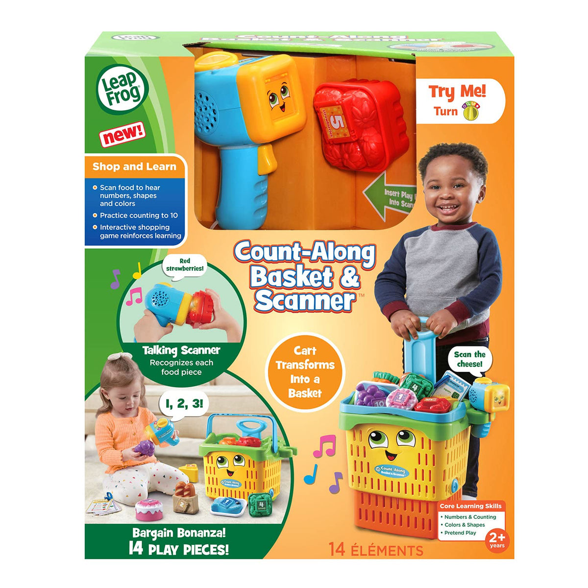 LeapFrog Count-Along Basket and Scanner, Multicolor