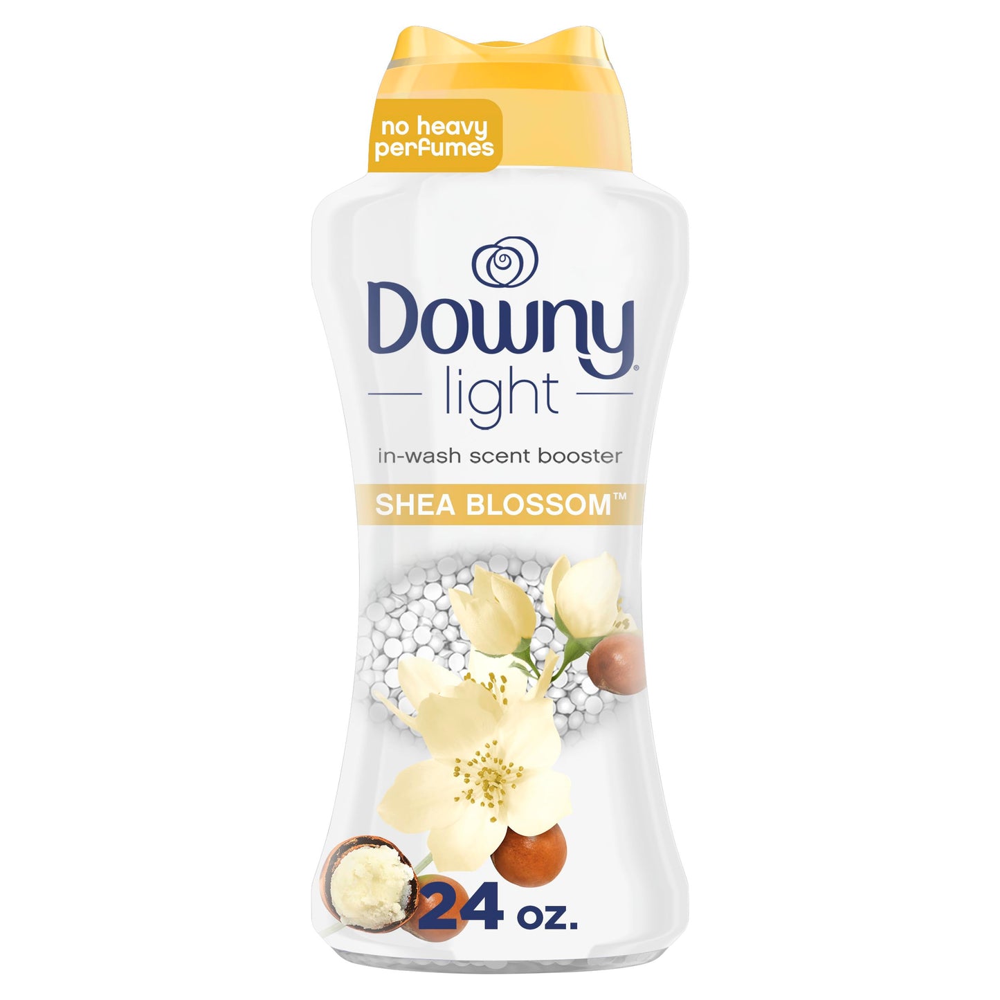 Downy Light Laundry Scent Booster Beads for Washer, Shea Blossom, 24 oz, with No Heavy Perfumes