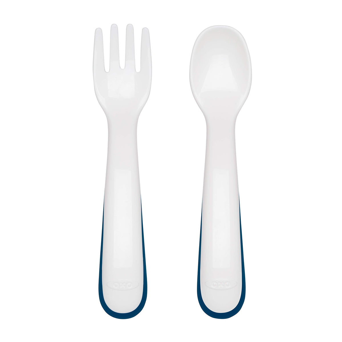 OXO Tot On The Go Fork & Spoon Training Set with Travel Case - Navy