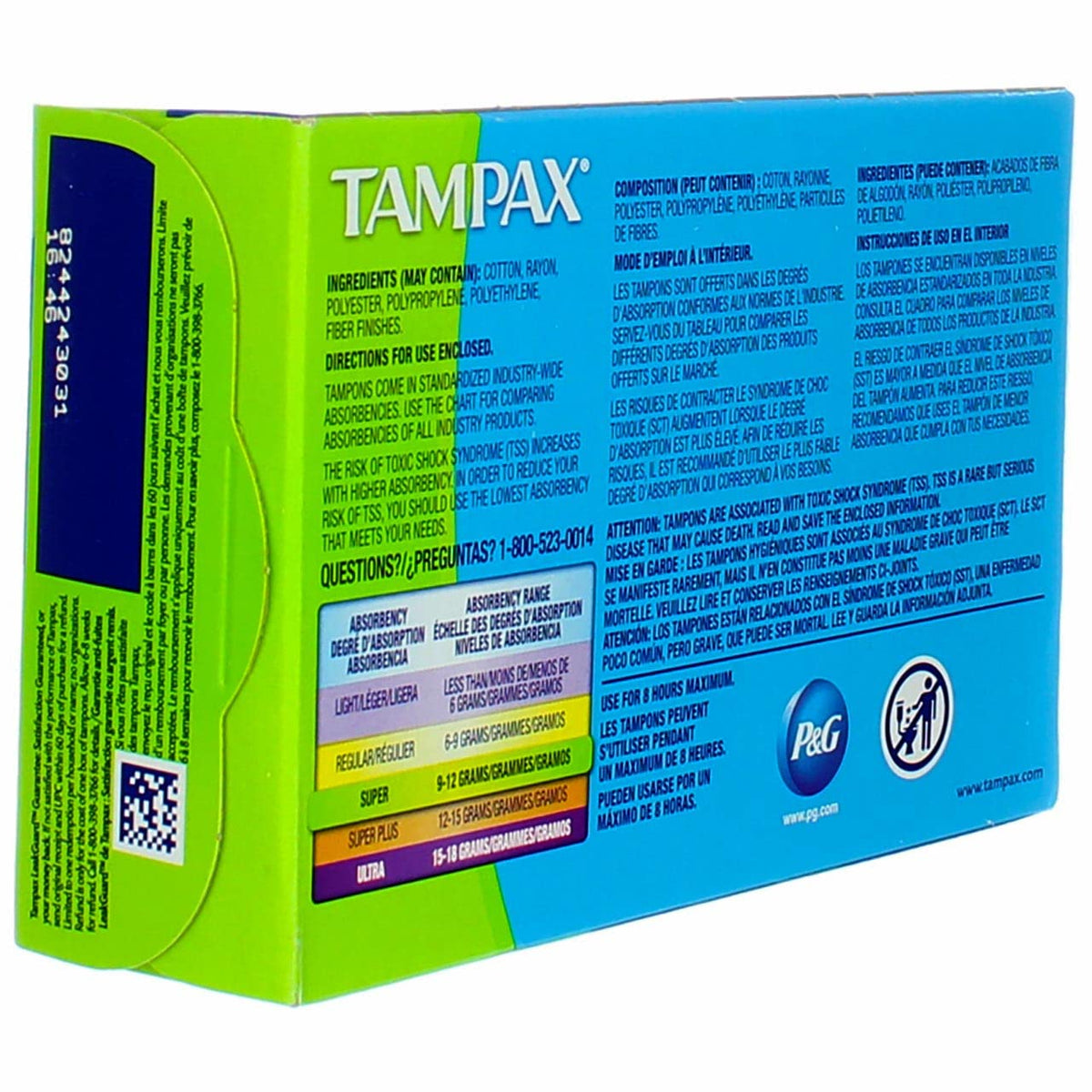 Tampax Flushable Super Tampons - 10 ct, Pack of 3