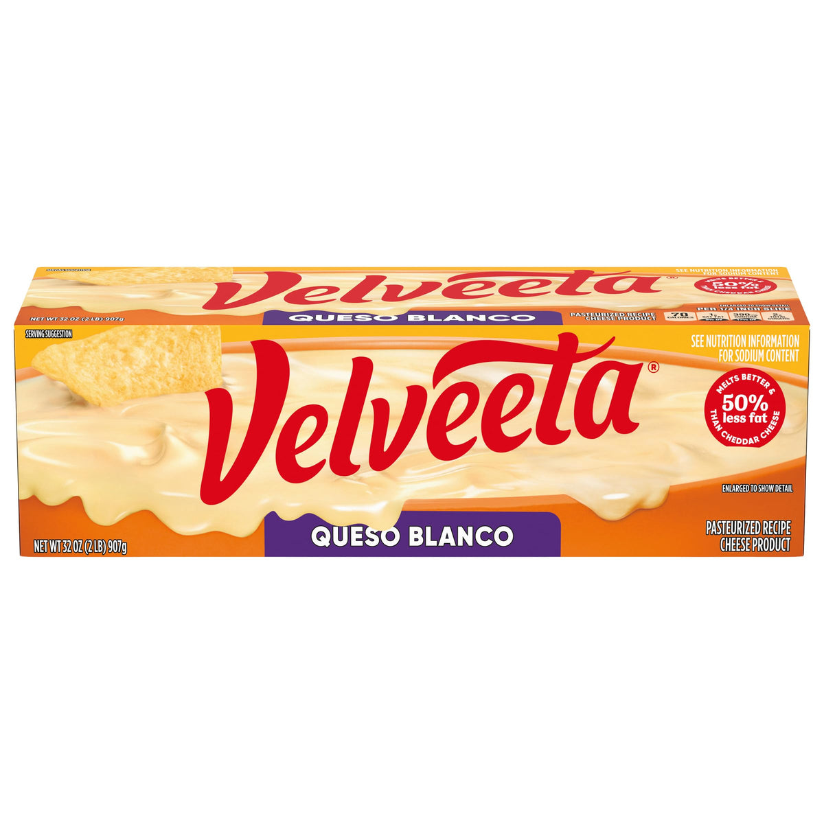 Velveeta Queso Blanco Pasteurized Recipe Cheese Product, 32 oz Block