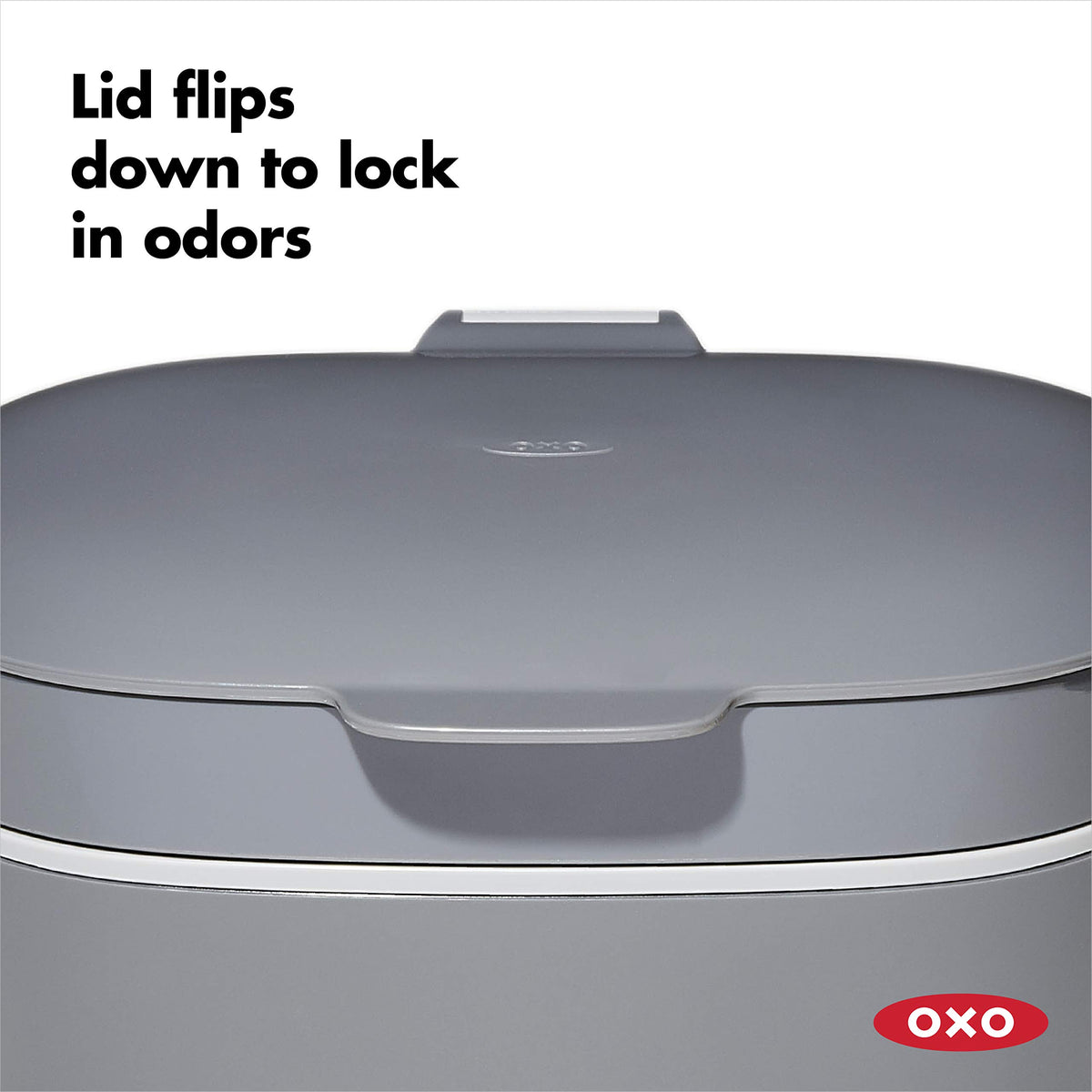 OXO Good Grips EASY-CLEAN COMPOST BIN - CHARCOAL - 1.75 GAL/6.62 L, Plastic, 8.3"L x 10.15"W x 12"H
