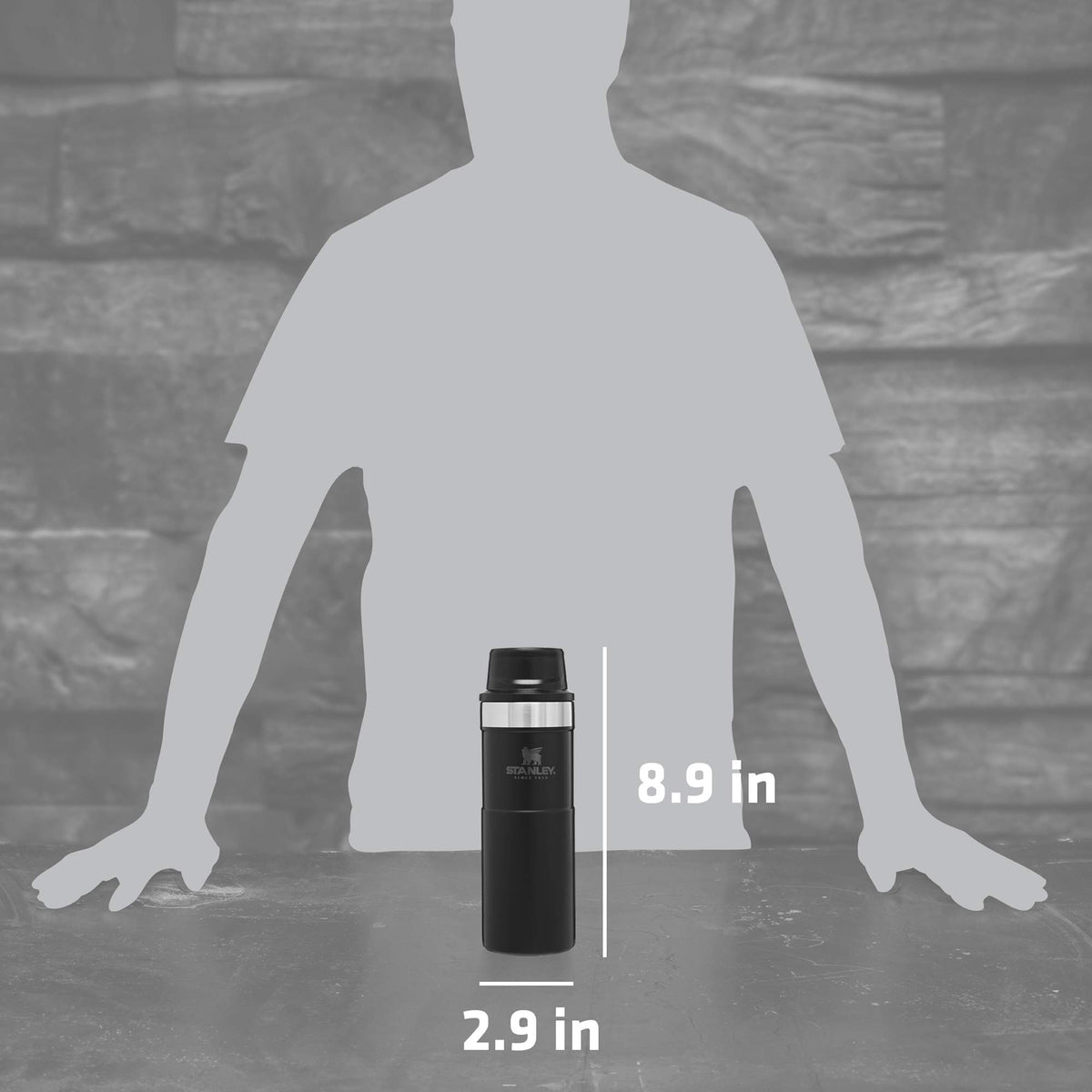 Stanley, Mug Travel Trigger-Action Matte Black Classic 20 Ounce