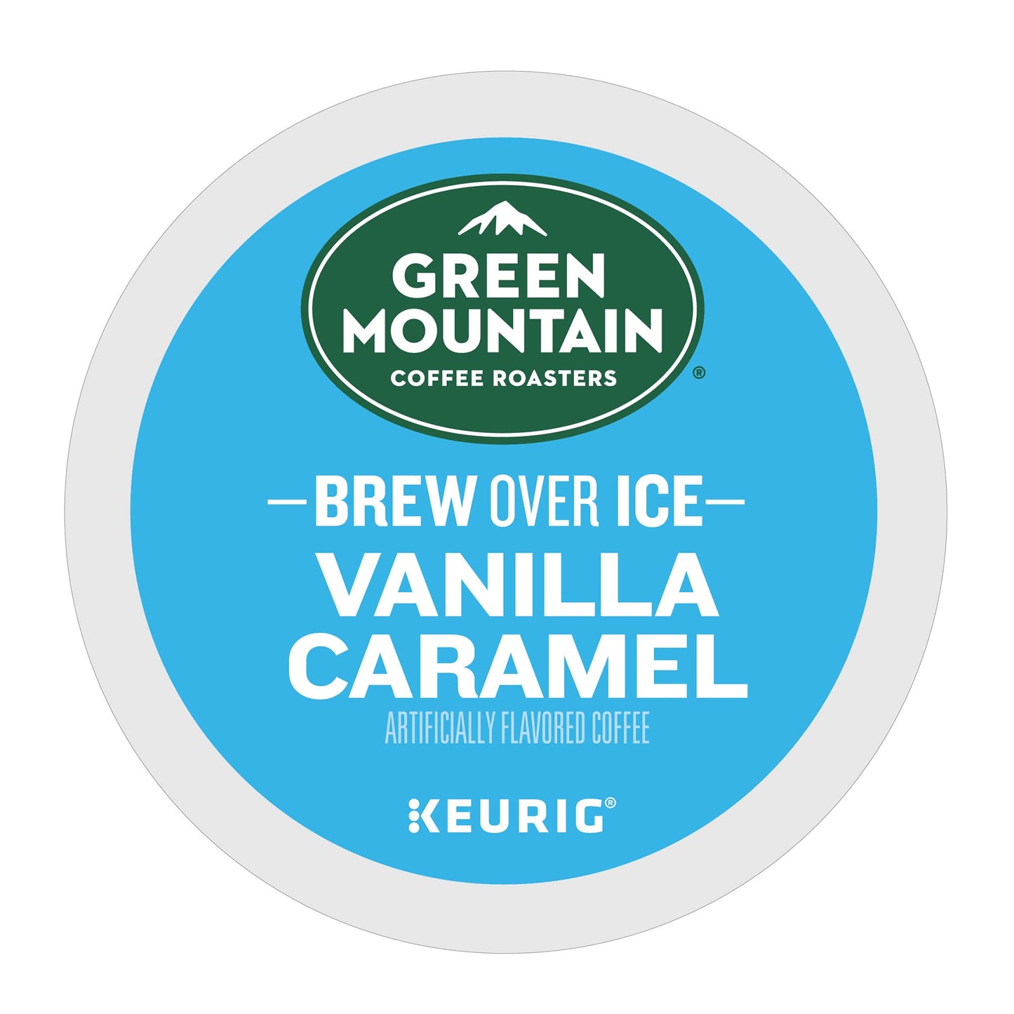 Green Mountain Coffee Roasters ICED Vanilla Caramel, Single Serve Keurig K-Cup Pods, Flavored Iced Coffee, 12 Count
