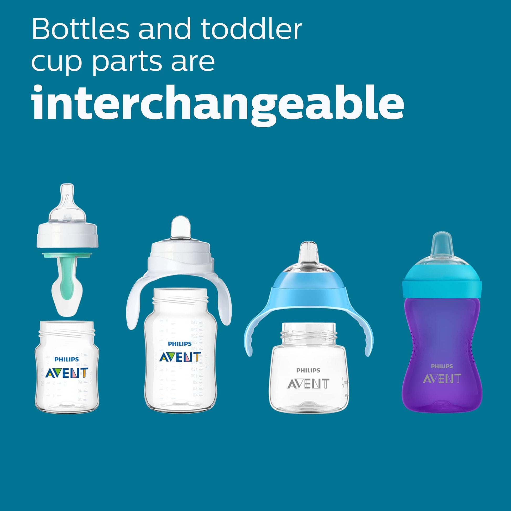 Philips AVENT Anti-Colic Baby Bottle Flow 3 Nipple, SCY763/04, 4 Count (Pack of 1)