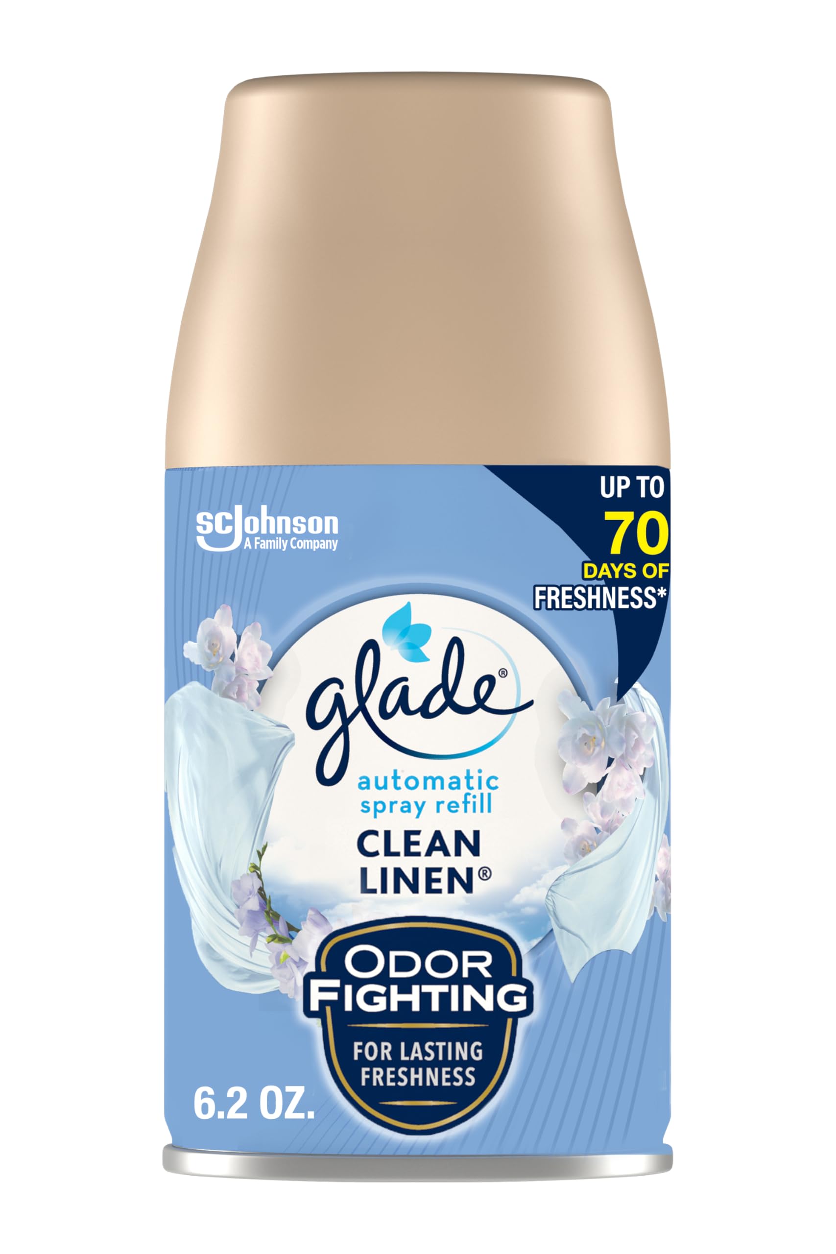 Glade Automatic Spray Refill, Air Freshener for Home and Bathroom, Clean Linen, 6.2 Oz
