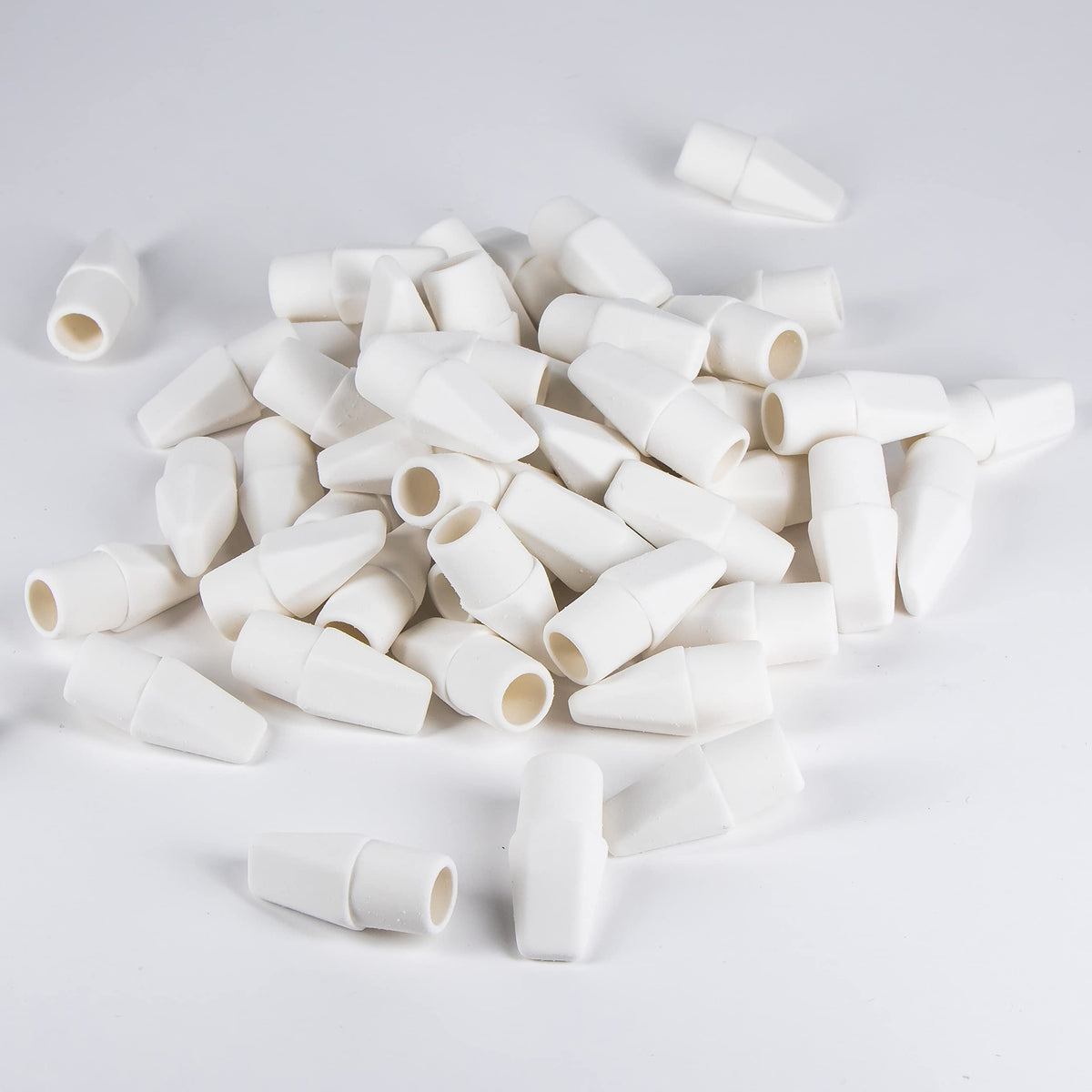 Pentel® Hi-Polymer® Eraser Caps, White, Pack Of 50