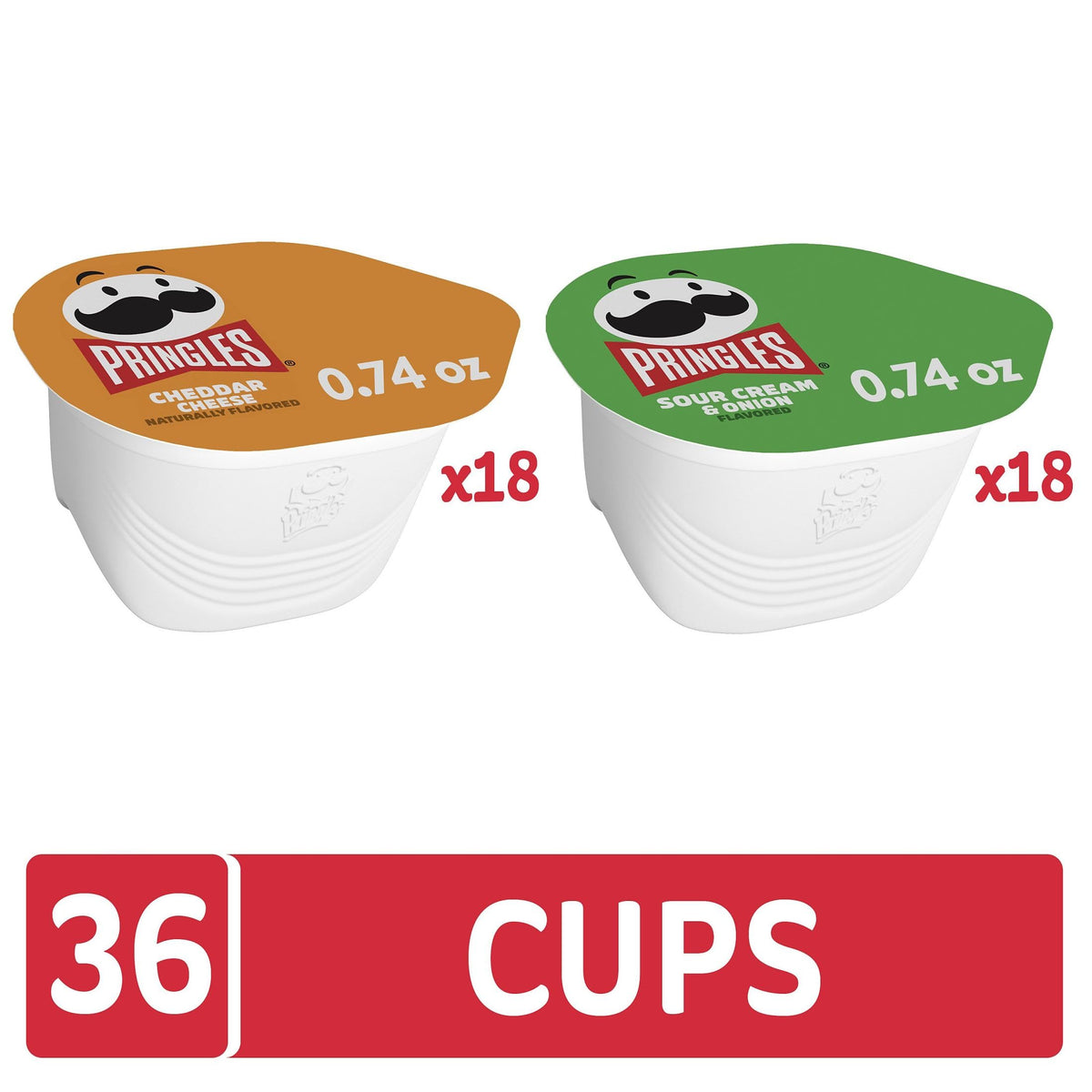 Pringles Potato Crisps Chips, Snack Stacks, Lunch Snacks, Variety Pack (36 Cups)