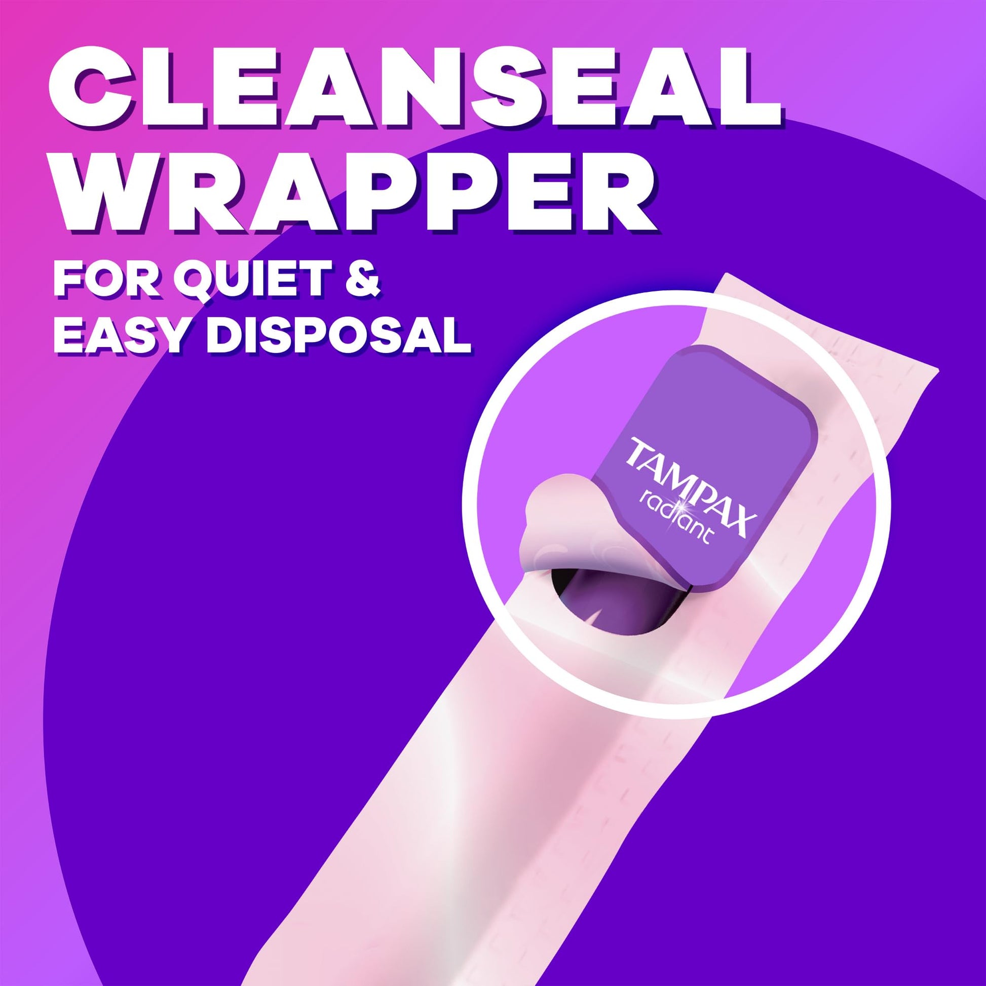 Tampax Radiant Tampons for Women Multipack, with LeakGuard Braid, Regular/Super/Super Plus Absorbency, Unscented, 112 Count (4 Packs of 28)