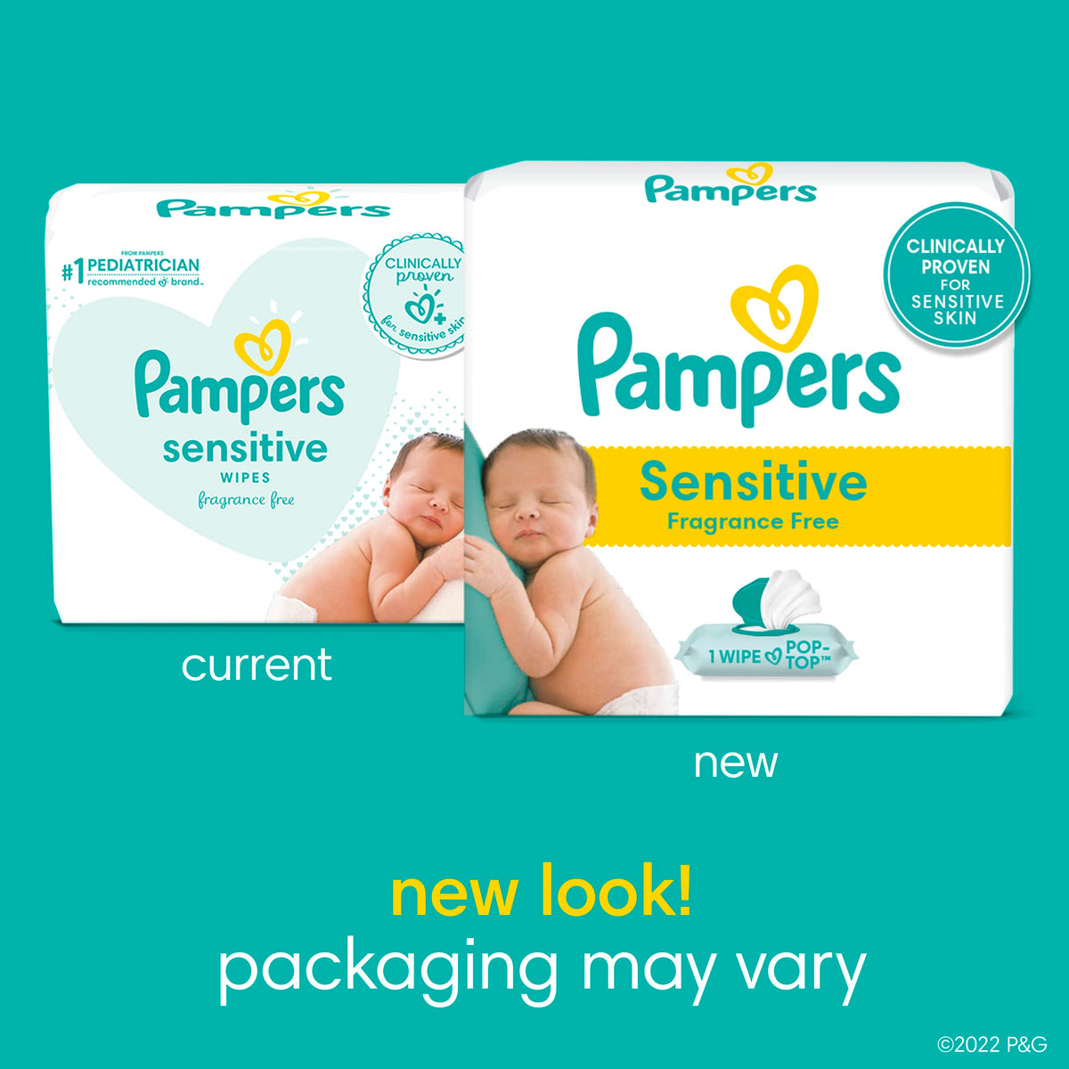 pampers sensitive baby wipes 392 ct OLD
