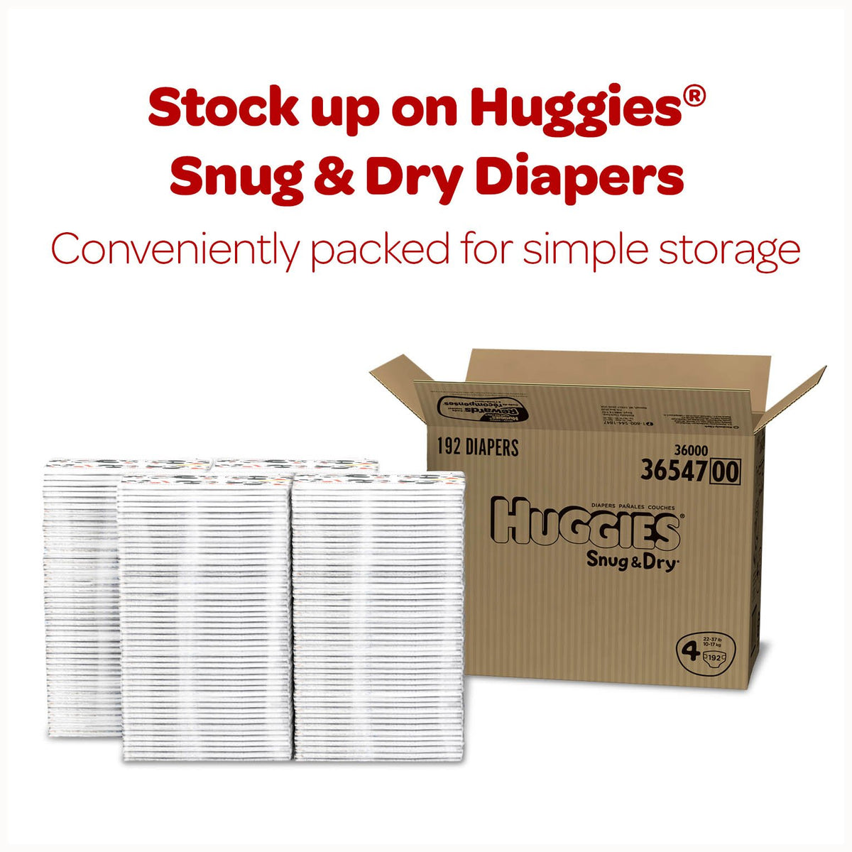 HUGGIES Snug & Dry Diapers, Size 2, 104 Count, BIG PACK (Packaging May Vary)