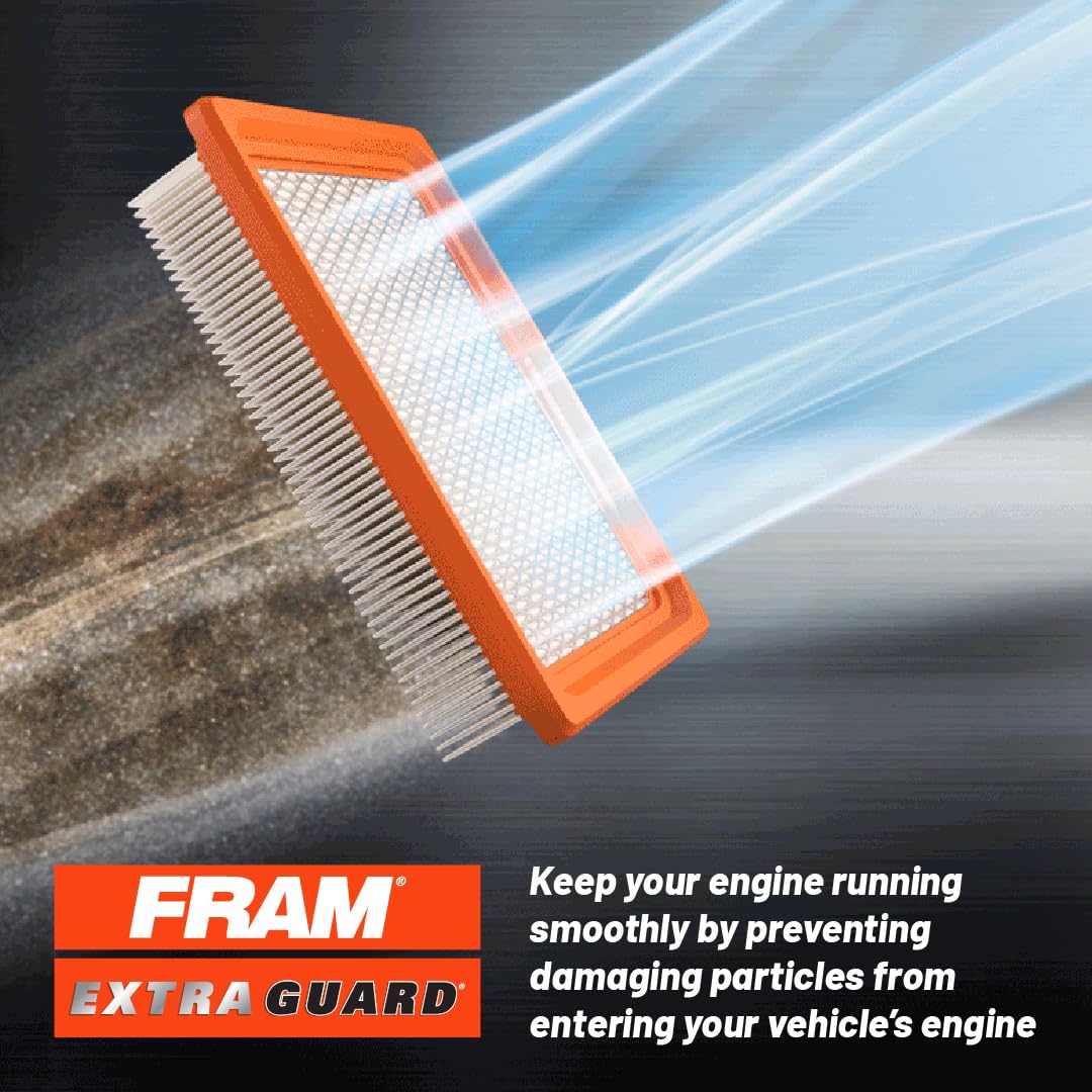 FRAM Extra Guard CA9115 Replacement Engine Air Filter for Select Toyota, Scion and International Models, Provides Up to 12 Months or 12,000 Miles Filter Protection