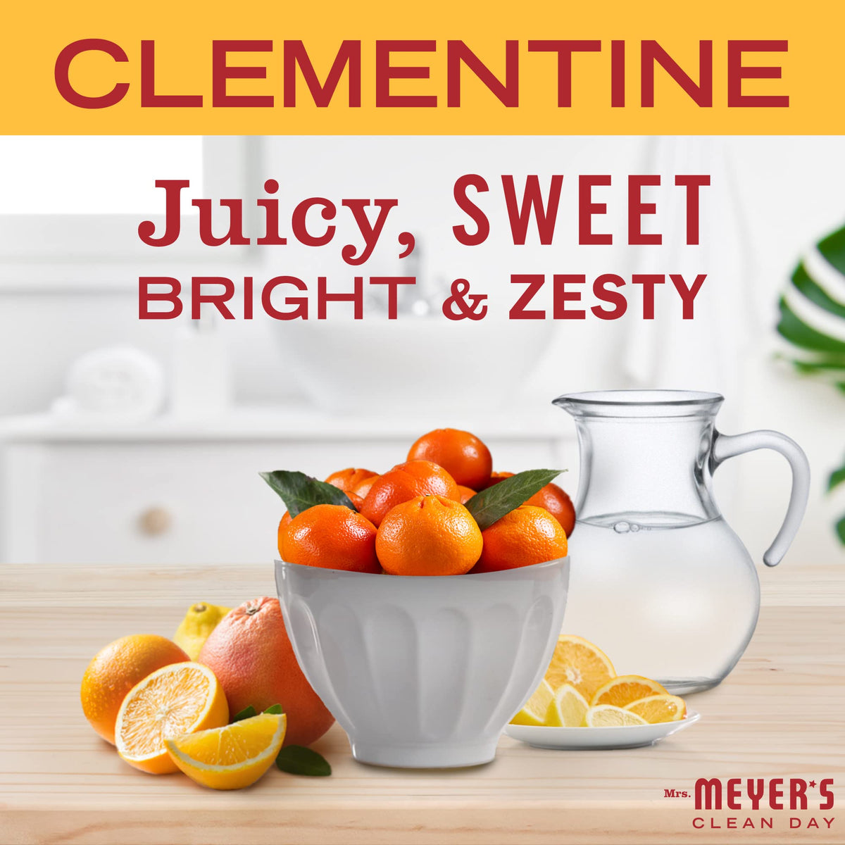 MRS. MEYER'S CLEAN DAY Hand Soap, Clementine, Made with Essential Oils, 12.5 oz - Pack of 3
