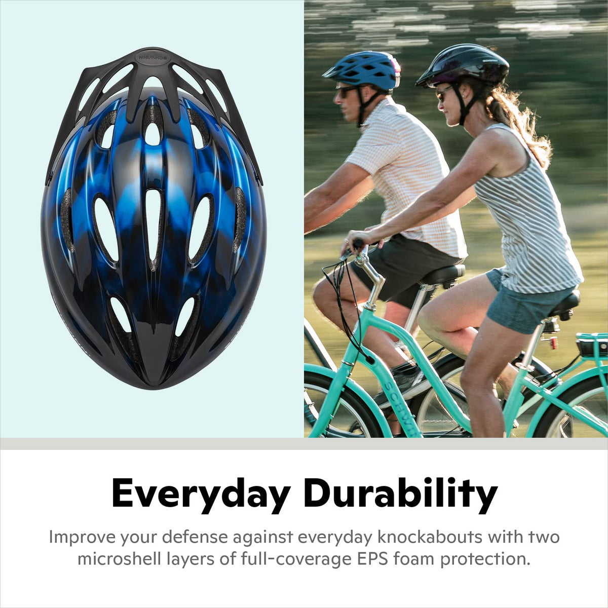 Schwinn Intercept Adult Micro Bicycle Helmet (Blue,Adult)