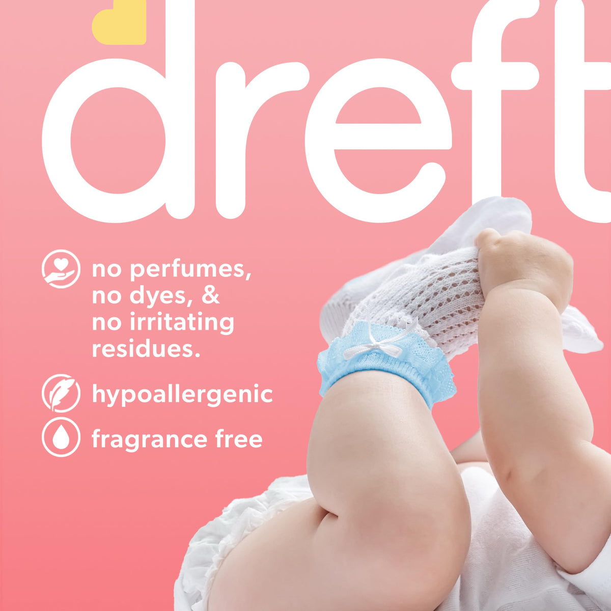 Dreft Liquid Laundry Baby Detergent Unscented 92 fl oz 64 loads