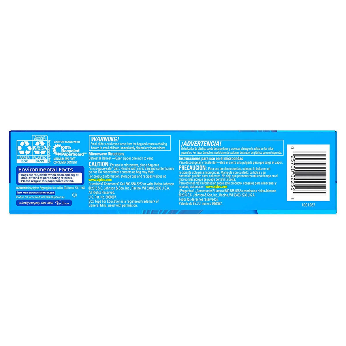 Ziploc Easy Zipper Freezer Quart 1-15 Count boxes
