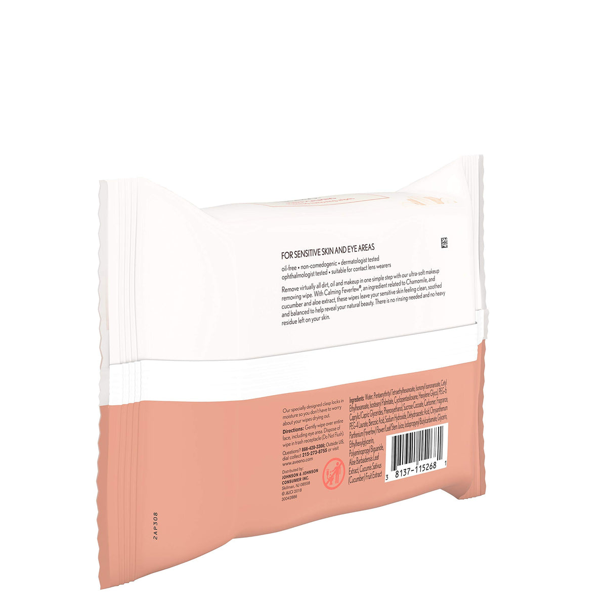 AVEENO Active Naturals Ultra-Calming Makeup Removing Wipes 25 ea