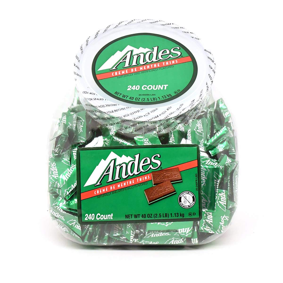 Andes Crème de Menthe Individually Wrapped, Thin Mints, 240 Count
