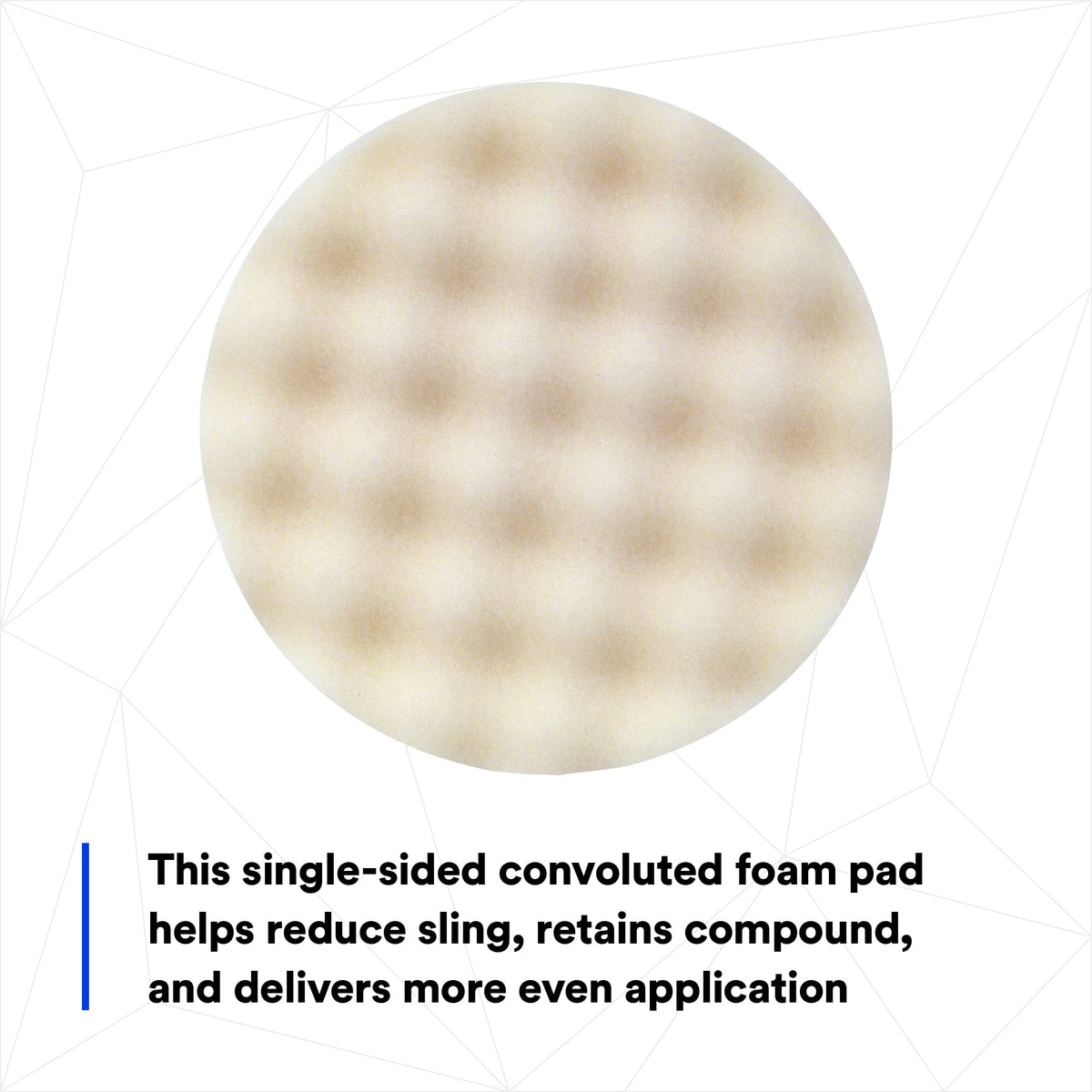3M Foam Compounding Pad, 05723, Single Sided, Flat Back, Hook and Loop, 8 in (203.2 mm), 2 Pads/Bag