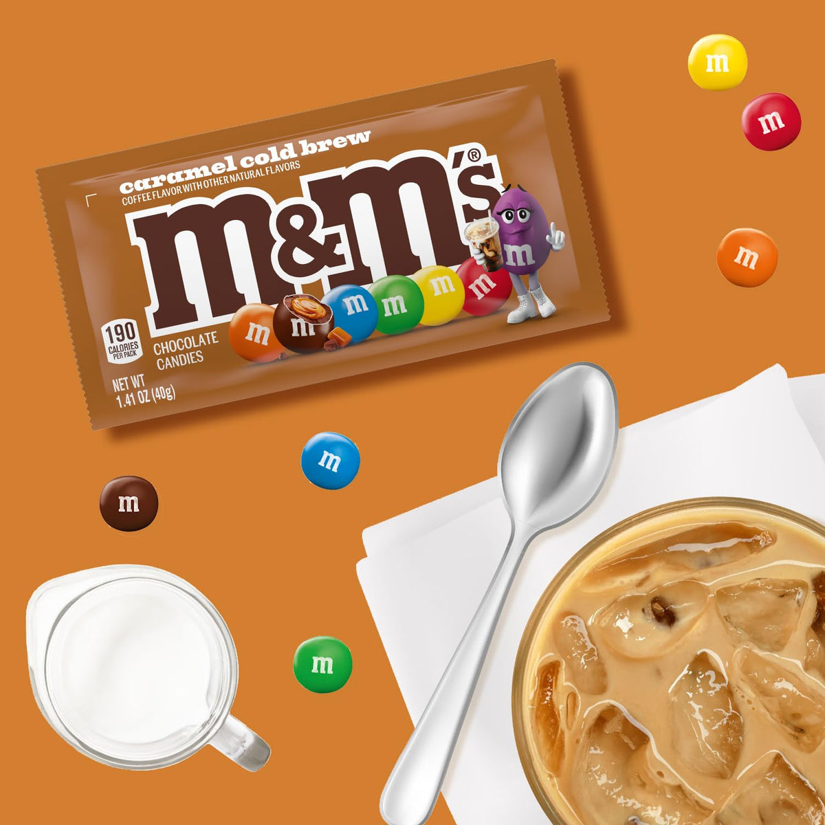 M&M'S Caramel Cold Brew Chocolate Candy, 33.82 Oz, 24 Ct Bulk Box
