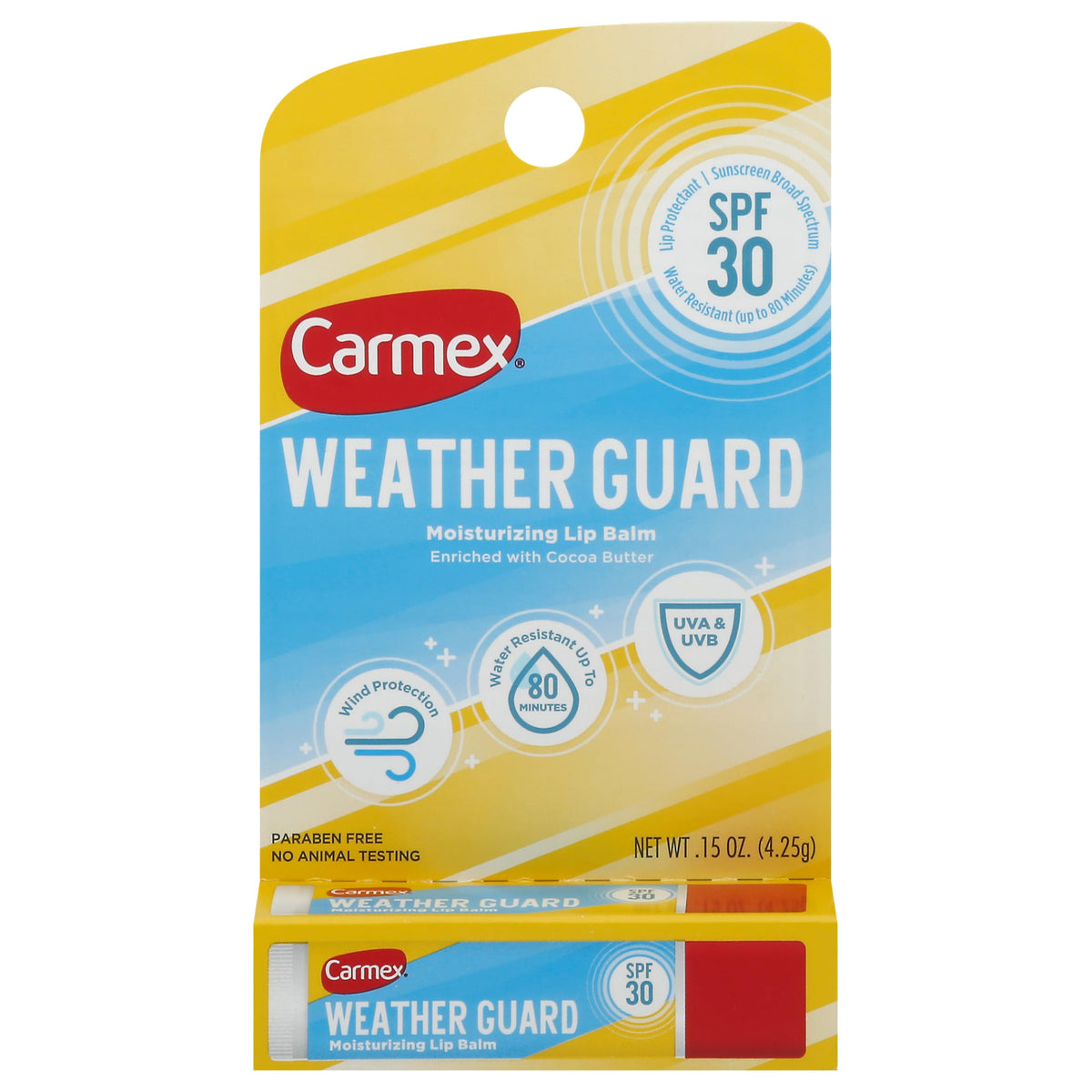 Carmex All Weather Moisurizing Lip Balm - SPF30, 0.15 oz