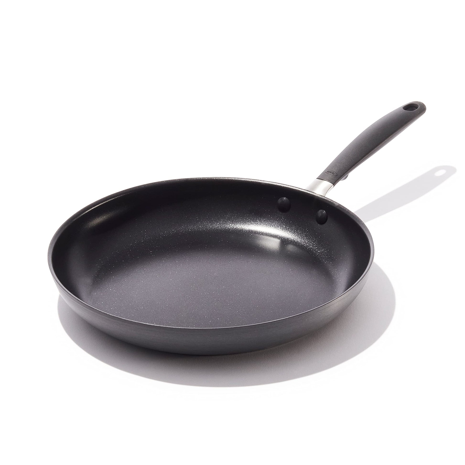 OXO Good Grips 11" Frying Pan Skillet, 3-Layered German Engineered Nonstick Coating, Stainless Steel Handle with Nonslip Silicone, Induction Suitable, Black