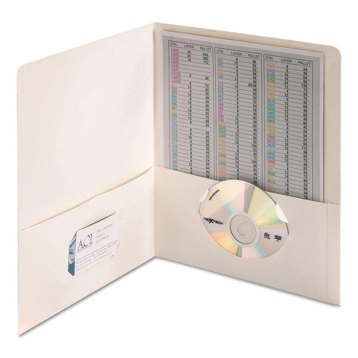 Smead Two-Pocket Heavyweight Folder, Letter Size, White, 25 per Box (87861)