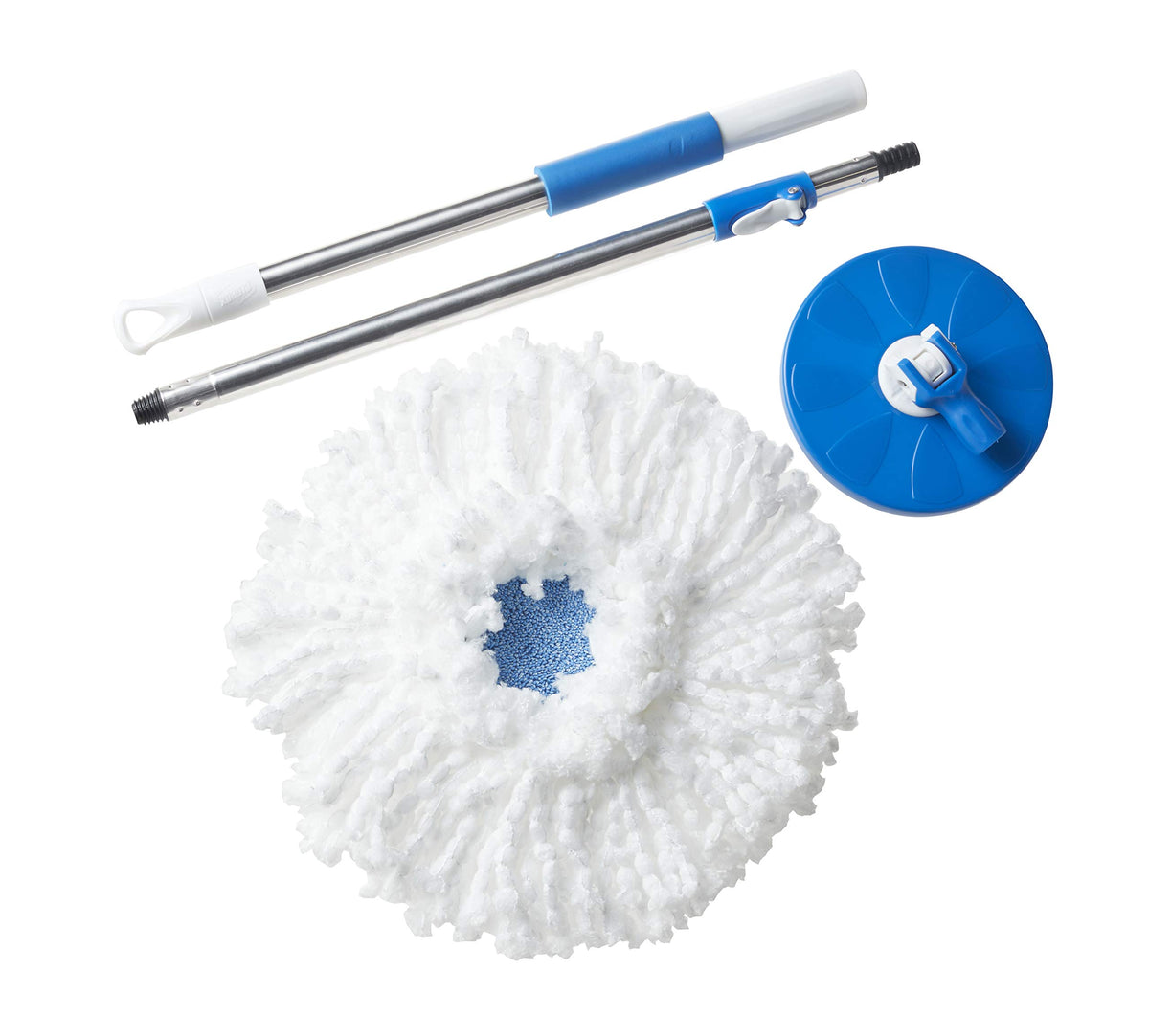 Clorox Microfiber Spin Dry Microfiber Mop and Bucket System, Blue/White