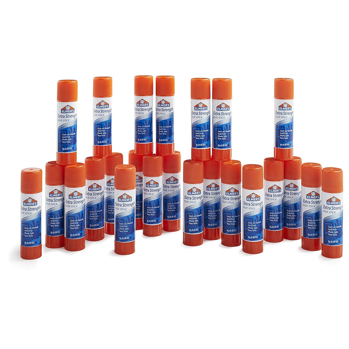 Elmer's Extra Strength Glue Sticks, Washable, 8 Grams, 24 Count