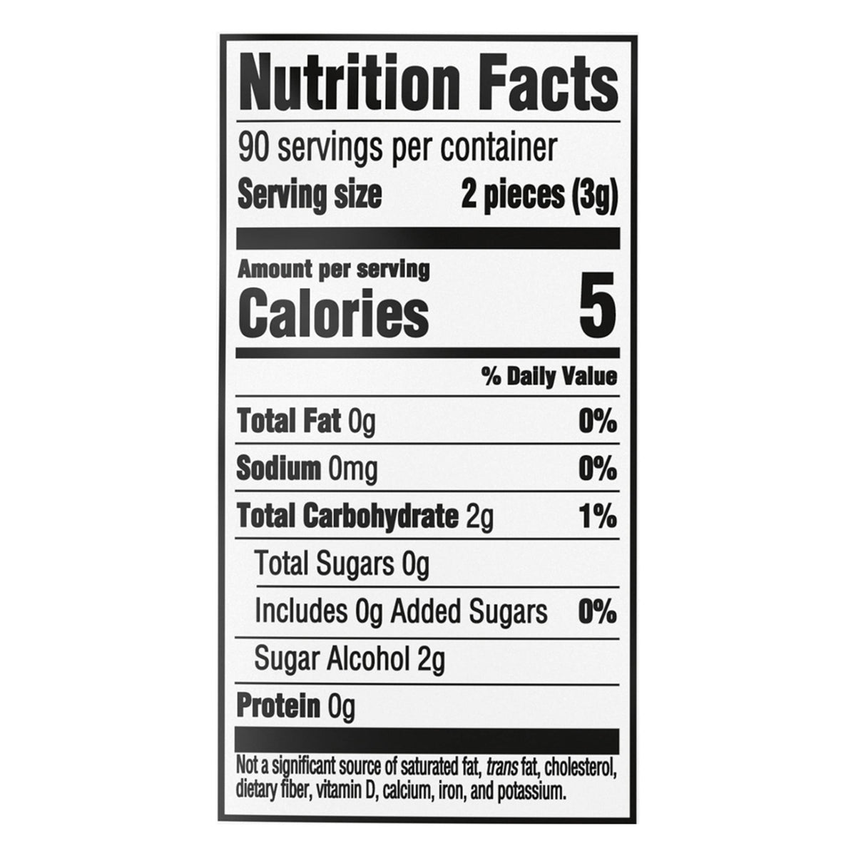 Trident White Sugar Free Gum, Peppermint, 180 Count (Packaging May Vary)