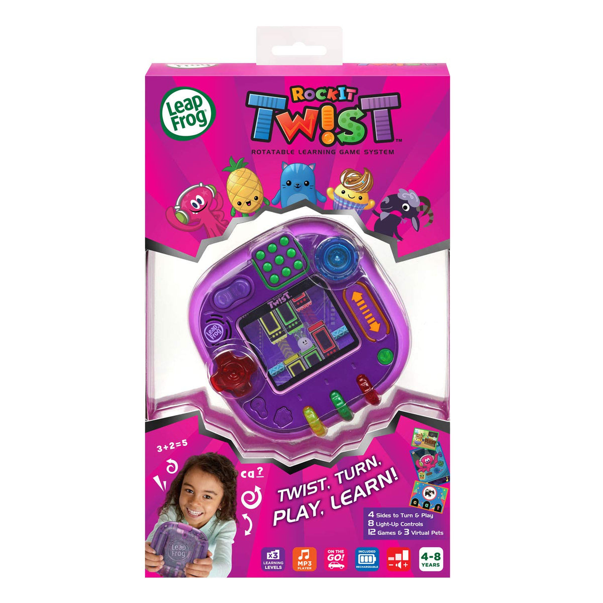 LeapFrog Rockit Twist Handheld Learning Game System, Purple