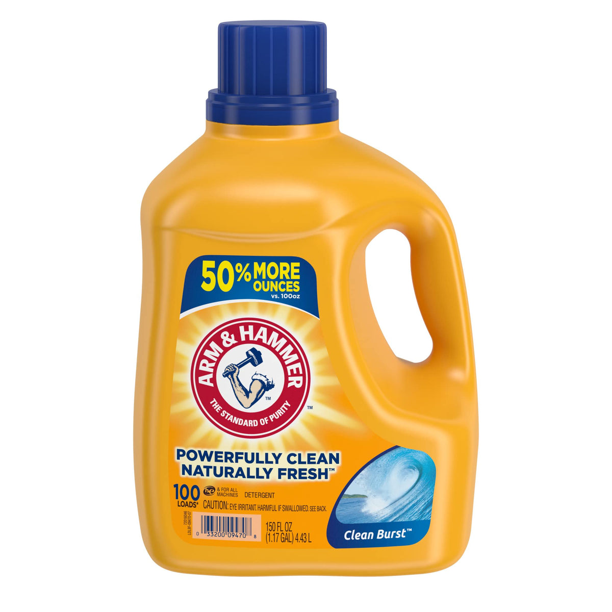 Arm & Hammer Clean Burst, 100 Loads Liquid Laundry Detergent, 150 Fl oz