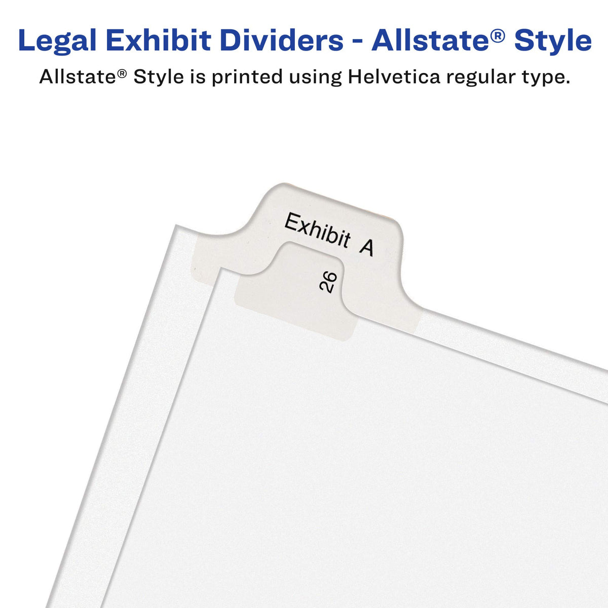 Avery Legal Dividers, Allstate Collated Sets, Letter Size, Side Tab, 76-100 Tab Set (01704)