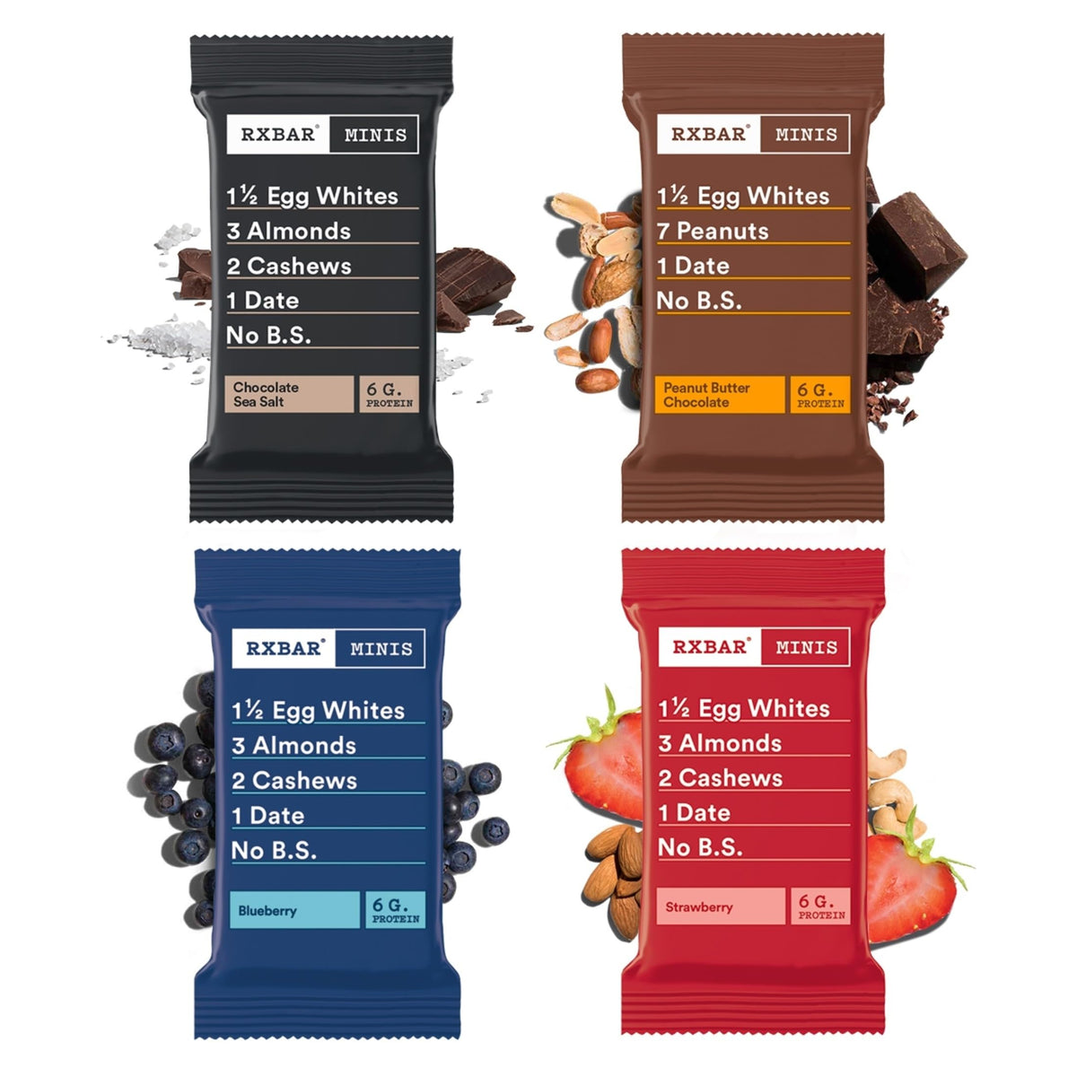 RXBAR Minis Protein Bars, Snack Bars, Variety Pack (16 Count)