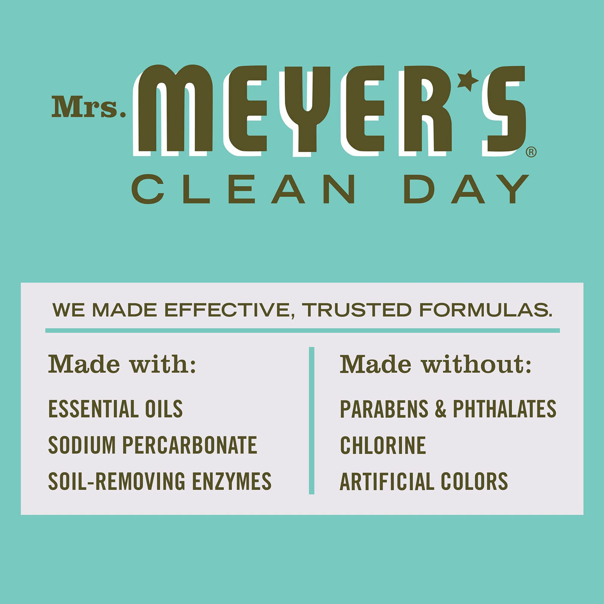 MRS. MEYER'S CLEAN DAY Automatic Dishwasher Pods, Basil, 20 Count