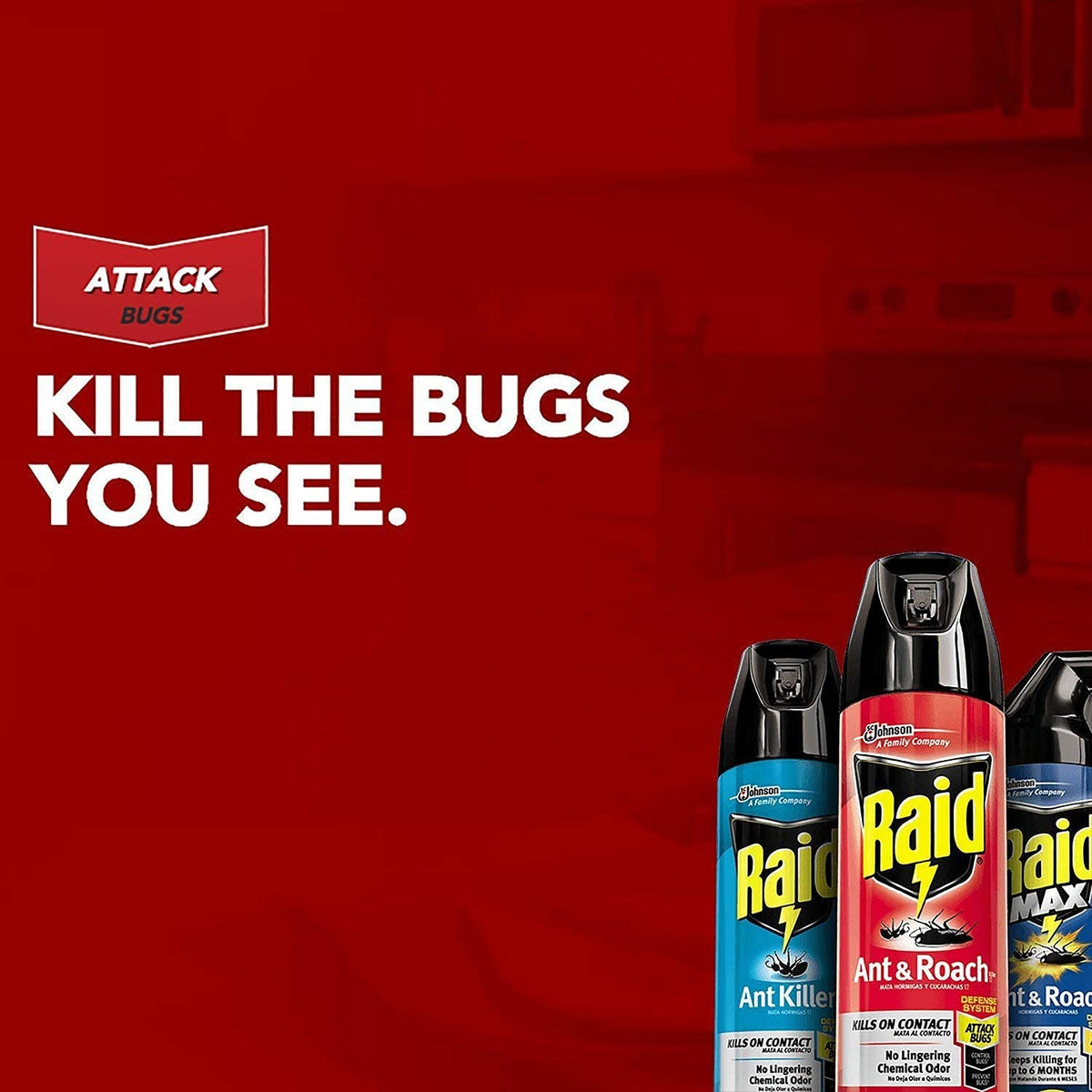 Raid Ant & Roach Spray Outdoor Fresh 17.50 oz (Pack of 6)