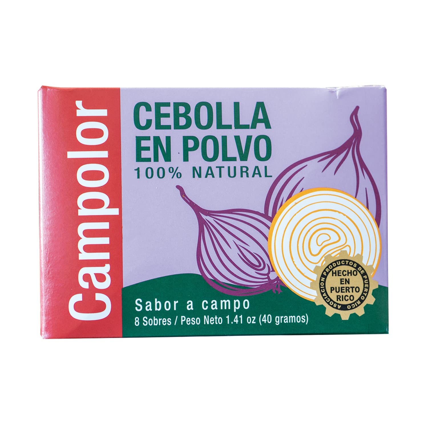 Cebolla en Polvo Campolor Puerto Rico (1 Paquete - 8 Sobresitos) Onion Powder