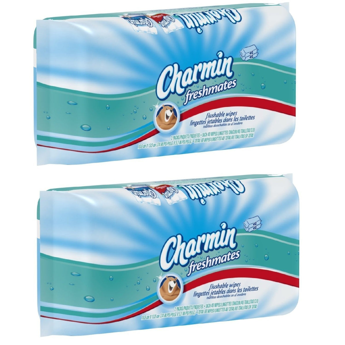 Charmin freshmates flushable 80 sheets 2pack
