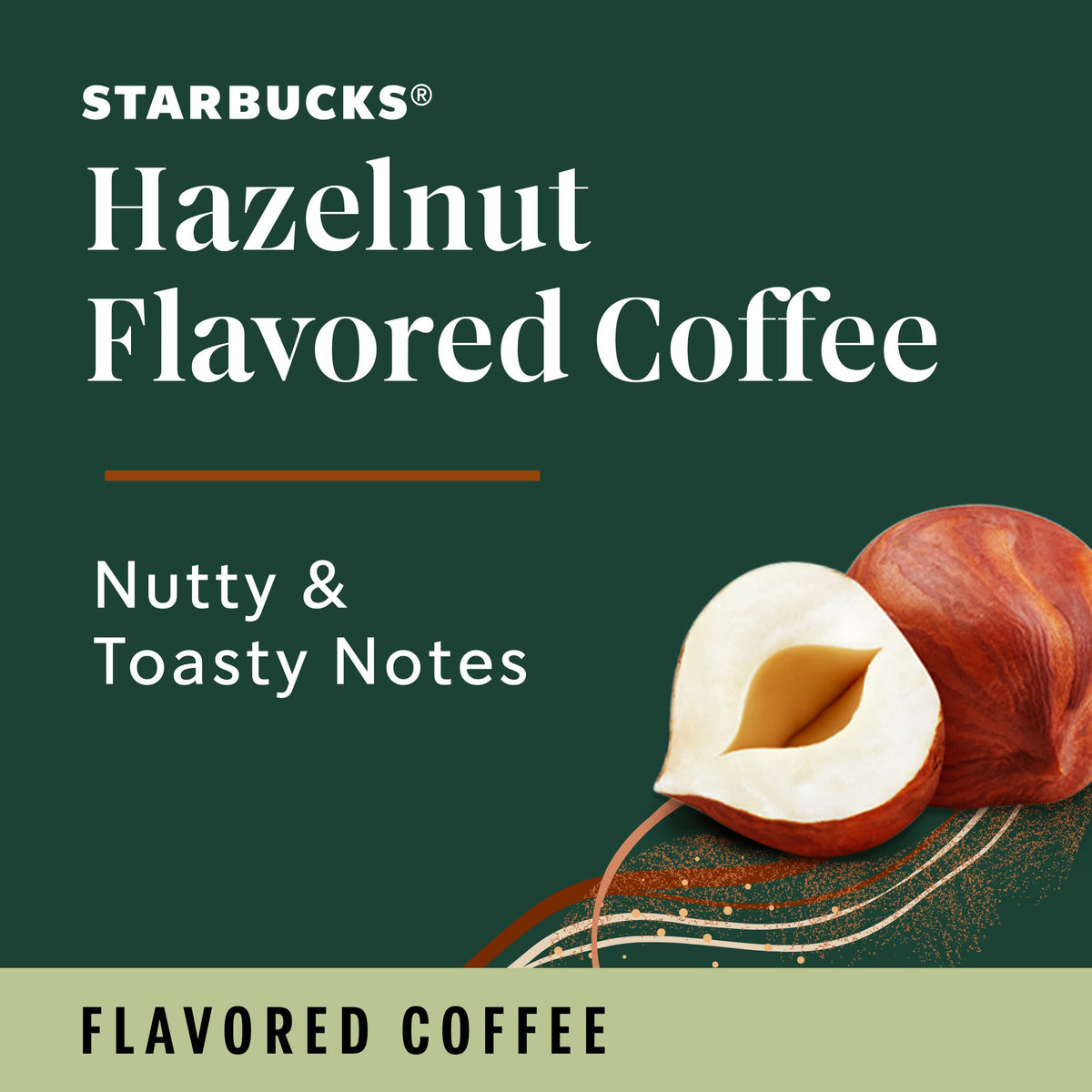 Starbucks Ground Coffee, Hazelnut Flavored Coffee, Naturally Flavored, 100% Arabica, 6 bags (11 oz each)