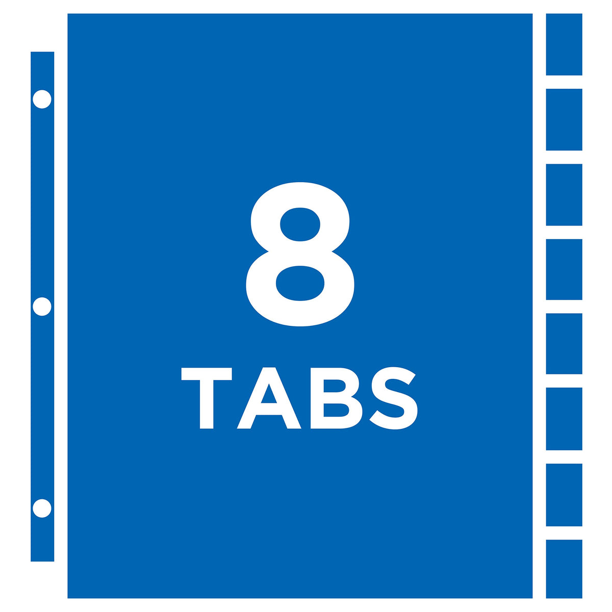 Avery Clear Protect 'n Tab Tabbed Sheet Protector Dividers, 8-Tab Set, Top Load, 8 Page Protectors (74161)