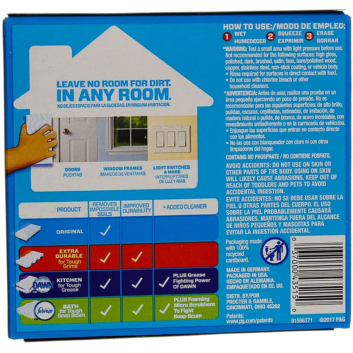 Mr. Clean Magic Eraser, Original 2 ea (Pack of 4)
