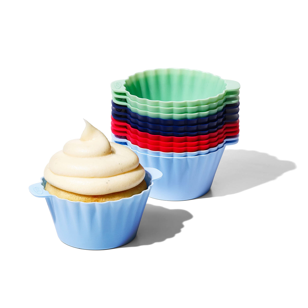 OXO Good Grips Silicone Baking [Cup]s, Pack of 12, Reusable, BPA-Free, Dishwasher Safe, Non-Stick, Food Grade, Cup]cake And Muffin [Liner]s