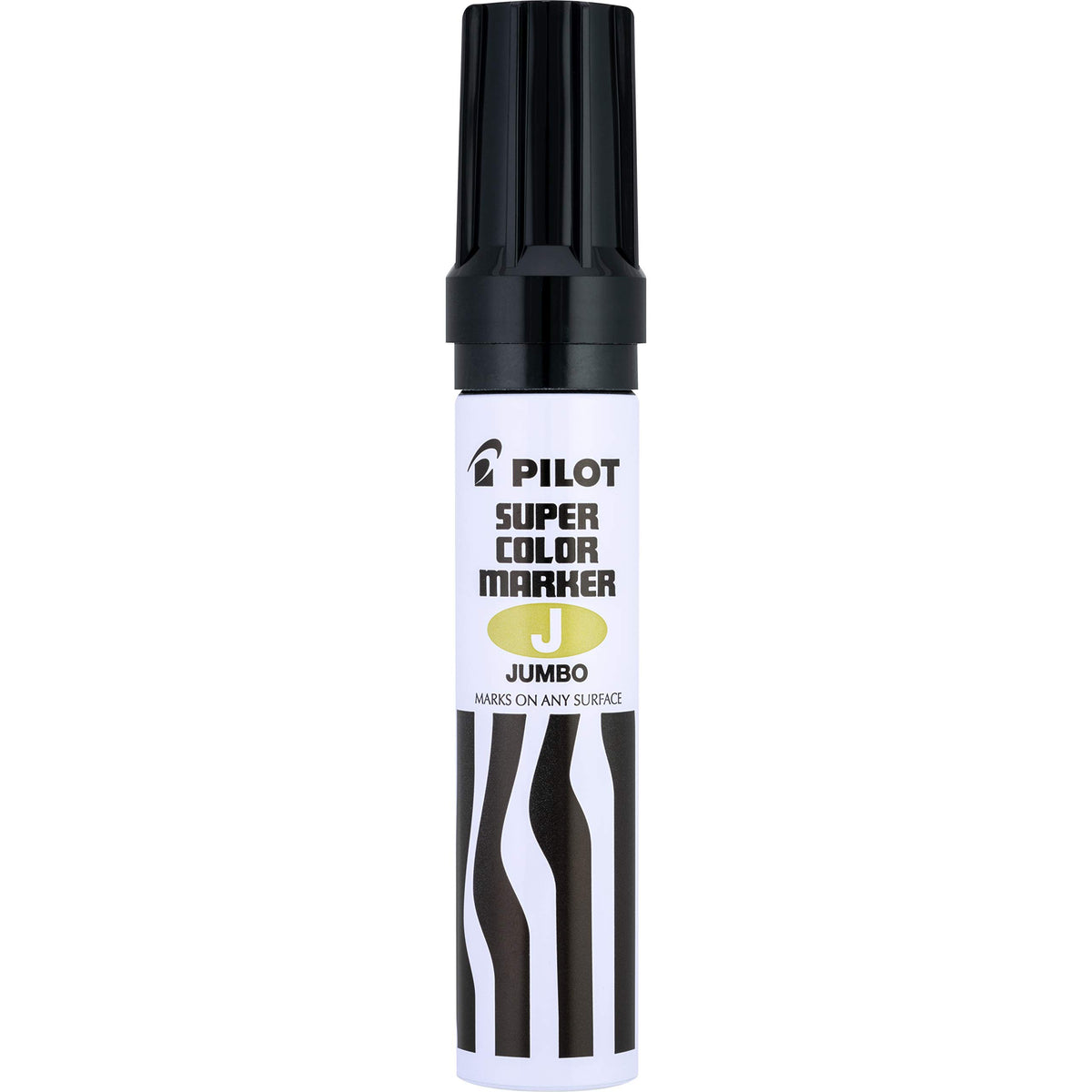 PILOT Super Color Jumbo Refillable Permanent Markers, Black Ink, Extra-Wide Chisel Point, 12-Pack (43100)