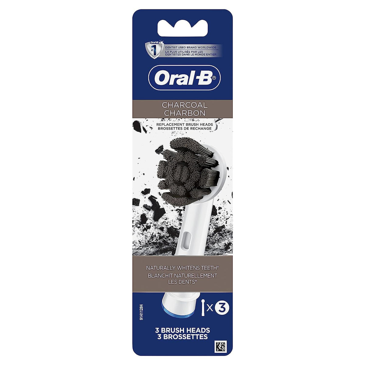 Oral-B Charcoal Electric Toothbrush Replacement Brush Heads Refill, 3 Count